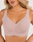Plus Size Seamless V-Neck Jelly Bra
