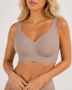 Plus Size Seamless V-Neck Jelly Bra