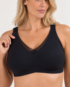 Wireless Support & Lift V-Neck Mesh Bra